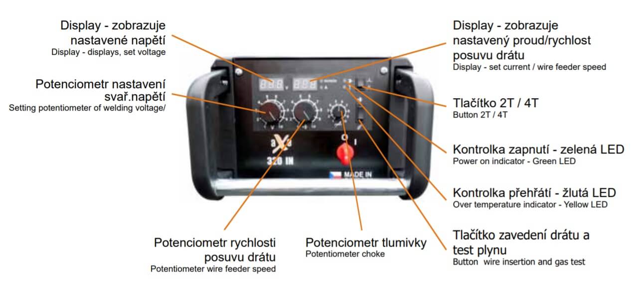 Svářečka CO2 AlfaIn aXe 320 IN MIG MAN-4 - výhodný SET